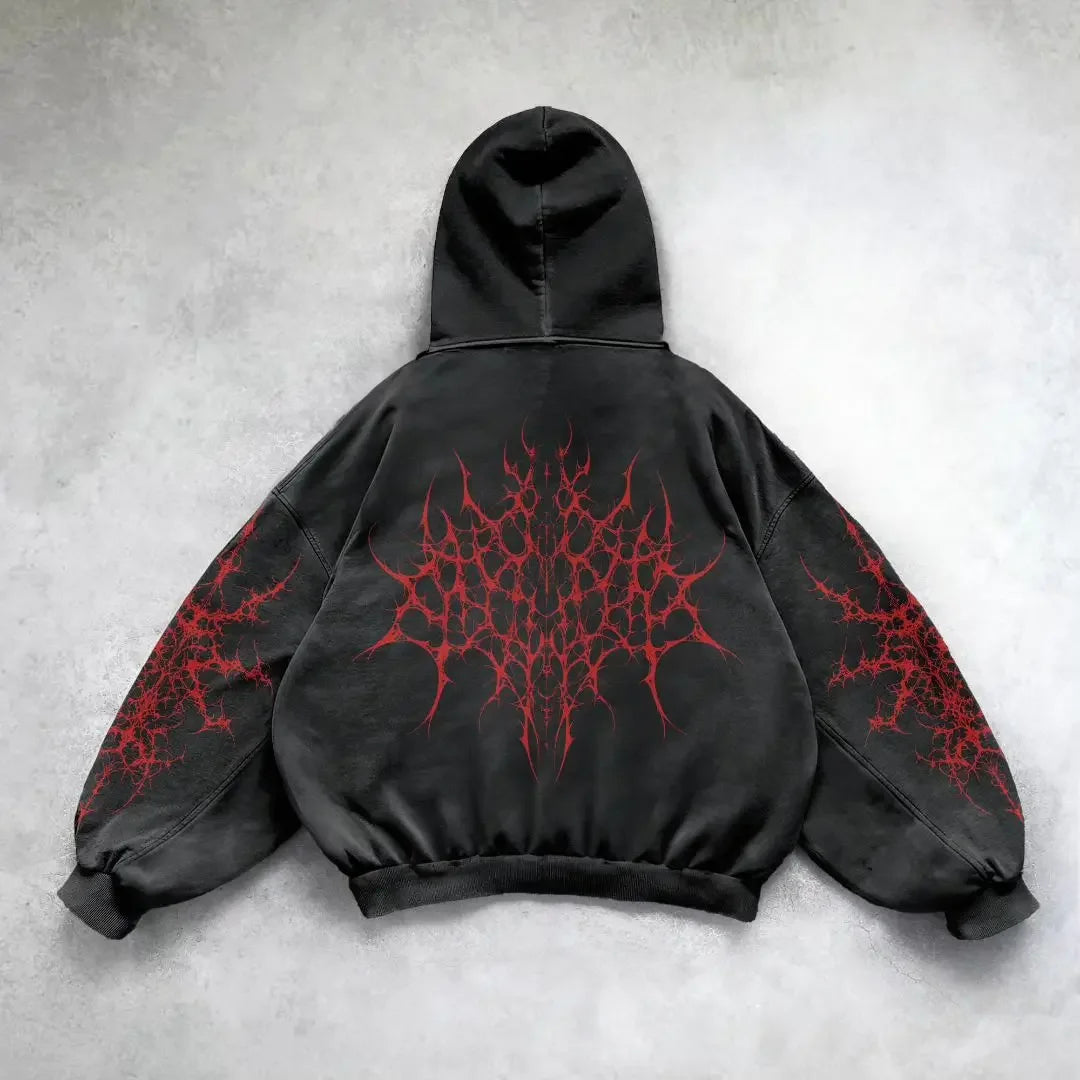 Harajuku Style Zip Hoodie