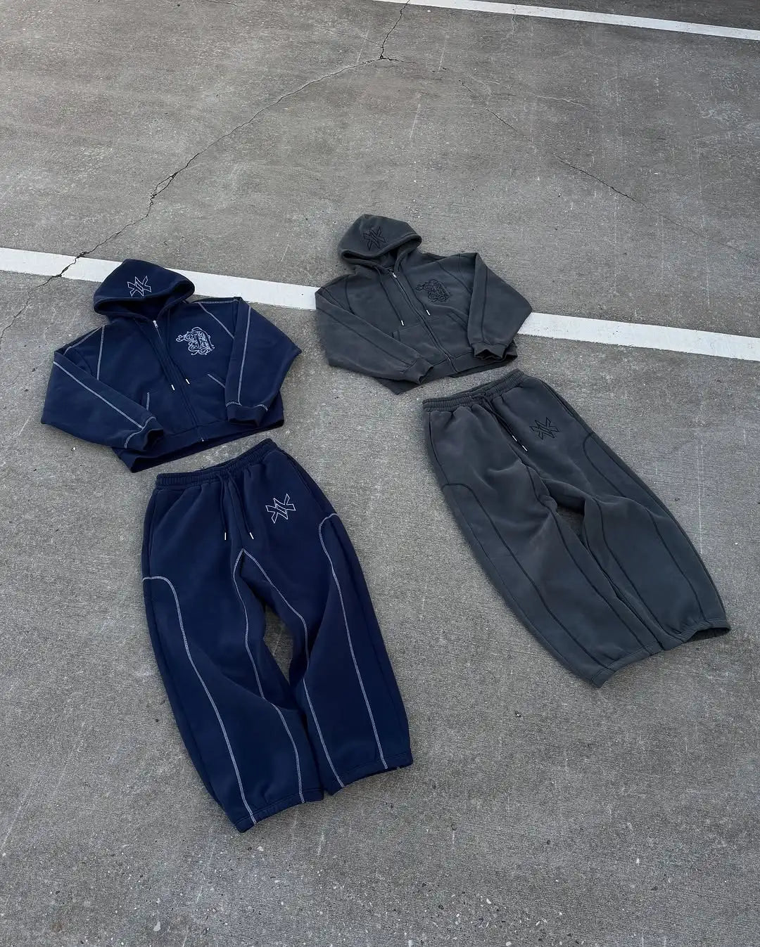 Y2K Oversized Hoodie & Sweatpants Set