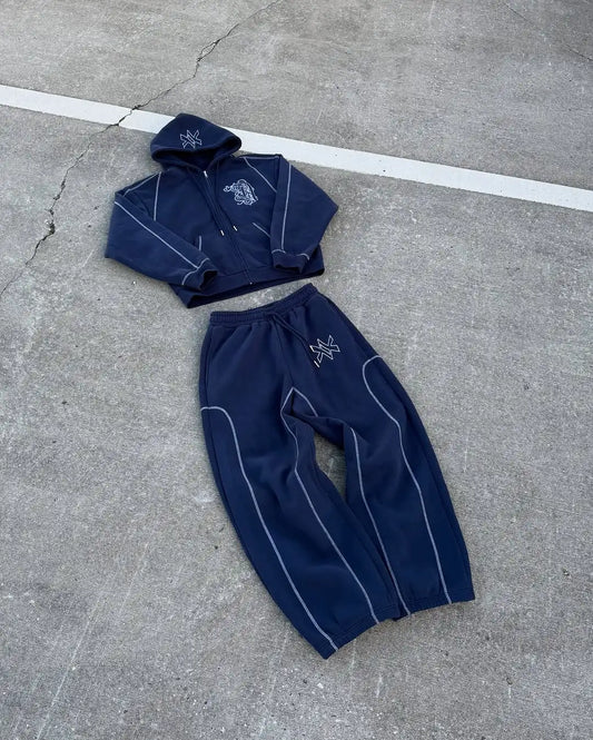 Y2K Oversized Hoodie & Sweatpants Set
