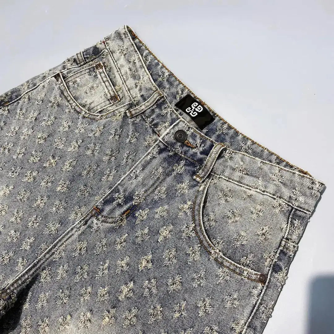 Summer Jacquard Loose-Fit Shorts