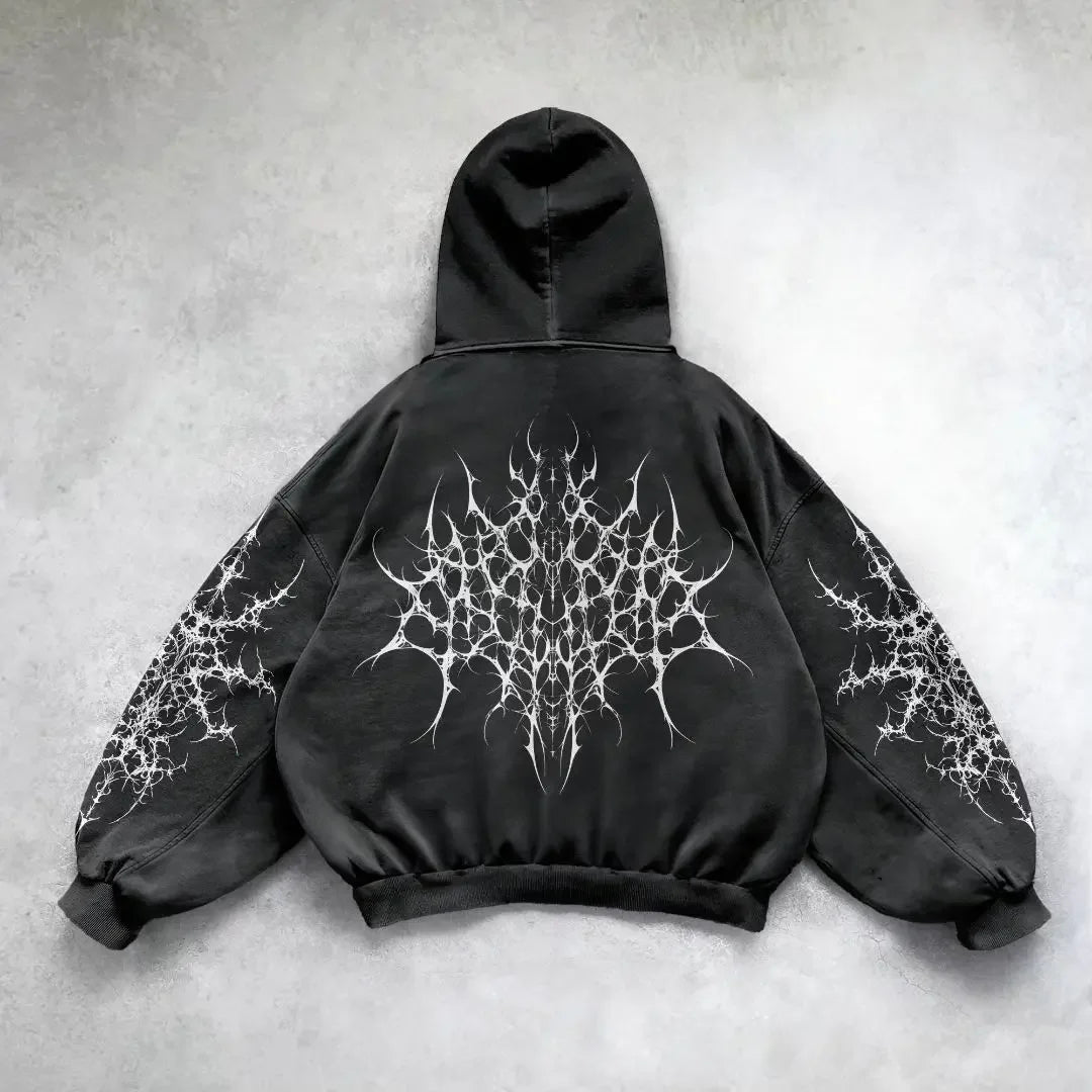 Harajuku Style Zip Hoodie