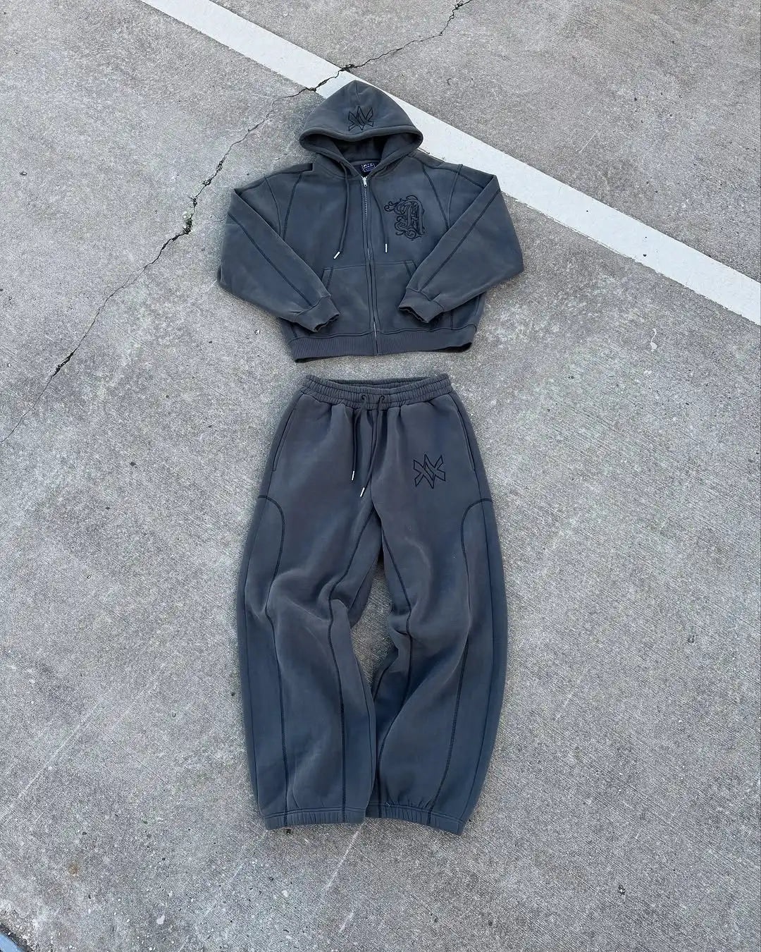 Y2K Oversized Hoodie & Sweatpants Set