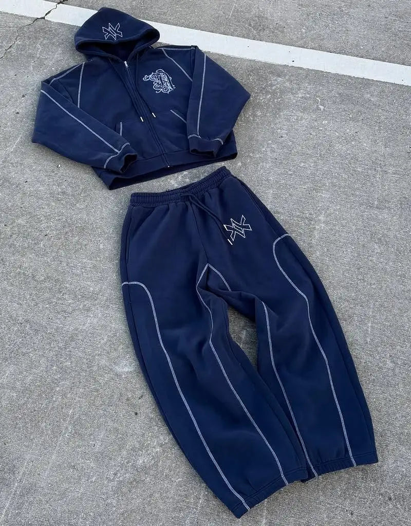 Y2K Oversized Hoodie & Sweatpants Set